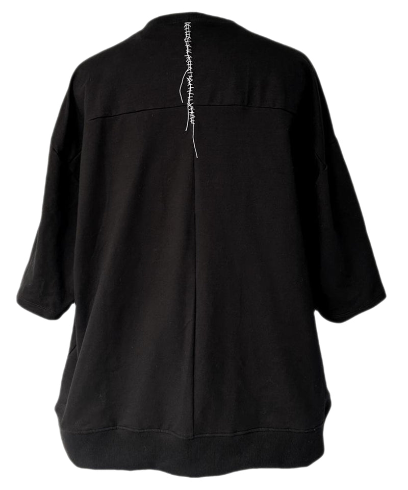 2401-TP03 Assymmetry Terry Top Black