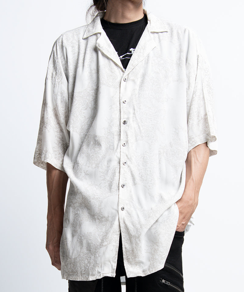2401-SH02 Magnolia Crepe Rayon Lazy Shirt White