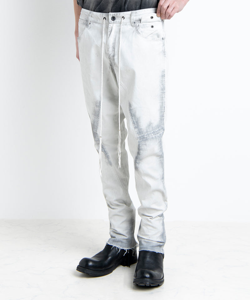 2501-PT06 Black Shadow Stretch Pants Dirty White