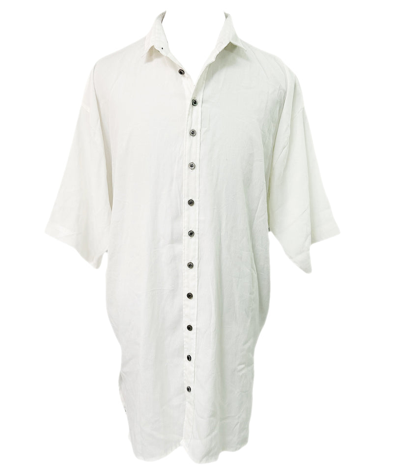 2501-SH02 Crepe Rayon Lazy Shirt 05 White