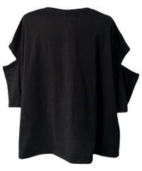 2401-CTL03 Open Sleeve Cut Black