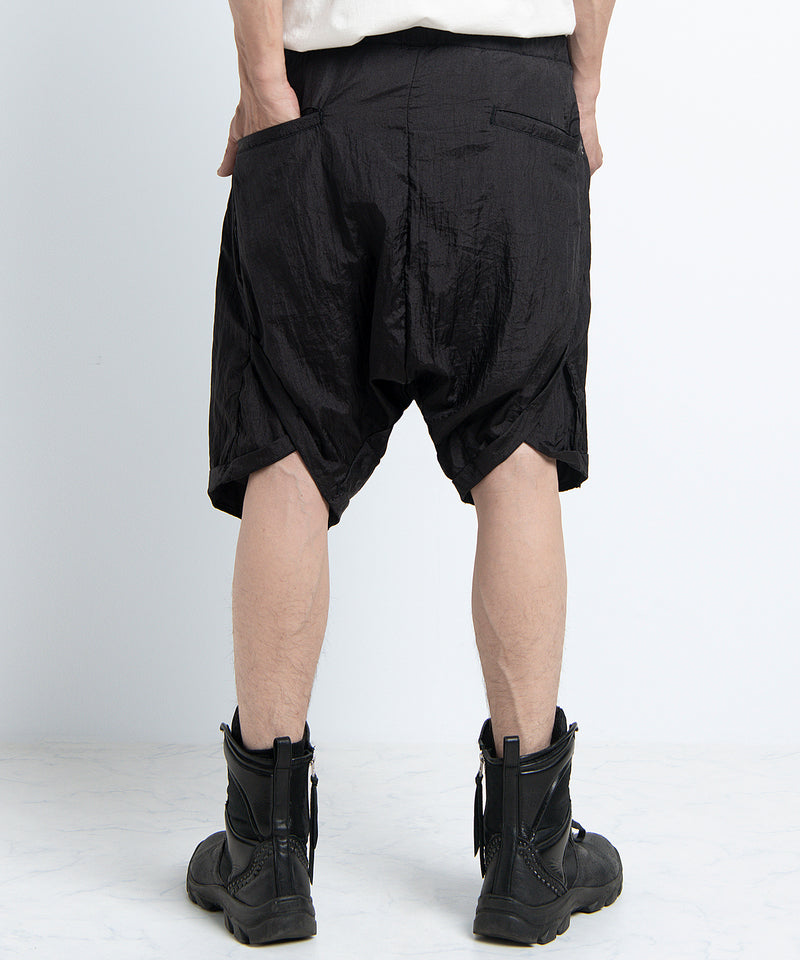 2401-PT11 Parachute Lazy Shorts Black