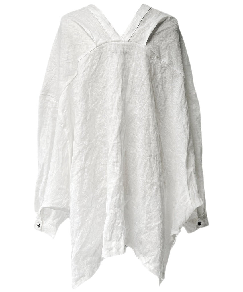2401-SH12 Linen Kimono Shirt White