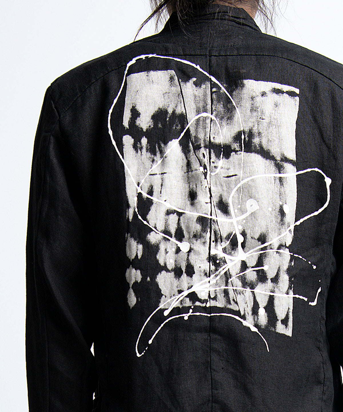 2401-JK03 Linen Tailored Jacket 05 Black