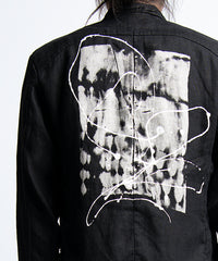 2401-JK03 Linen Tailored Jacket 05 Black