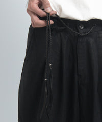 2401-PT03 Linen Layered Pants 05 Black