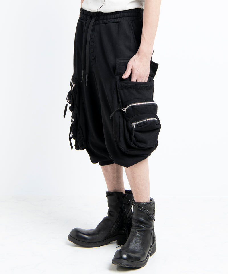 2501-PT09 Multipul Pcket Sweat Half Pants