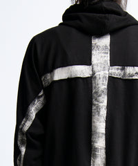 2401-TP04 Back Cross Short Parka Black