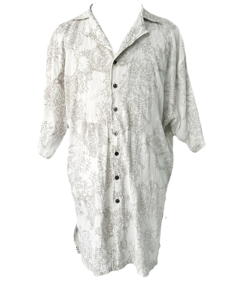 2401-SH02 Magnolia Crepe Rayon Lazy Shirt White