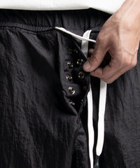 2401-PT10 Parachute Triangle Pants Black