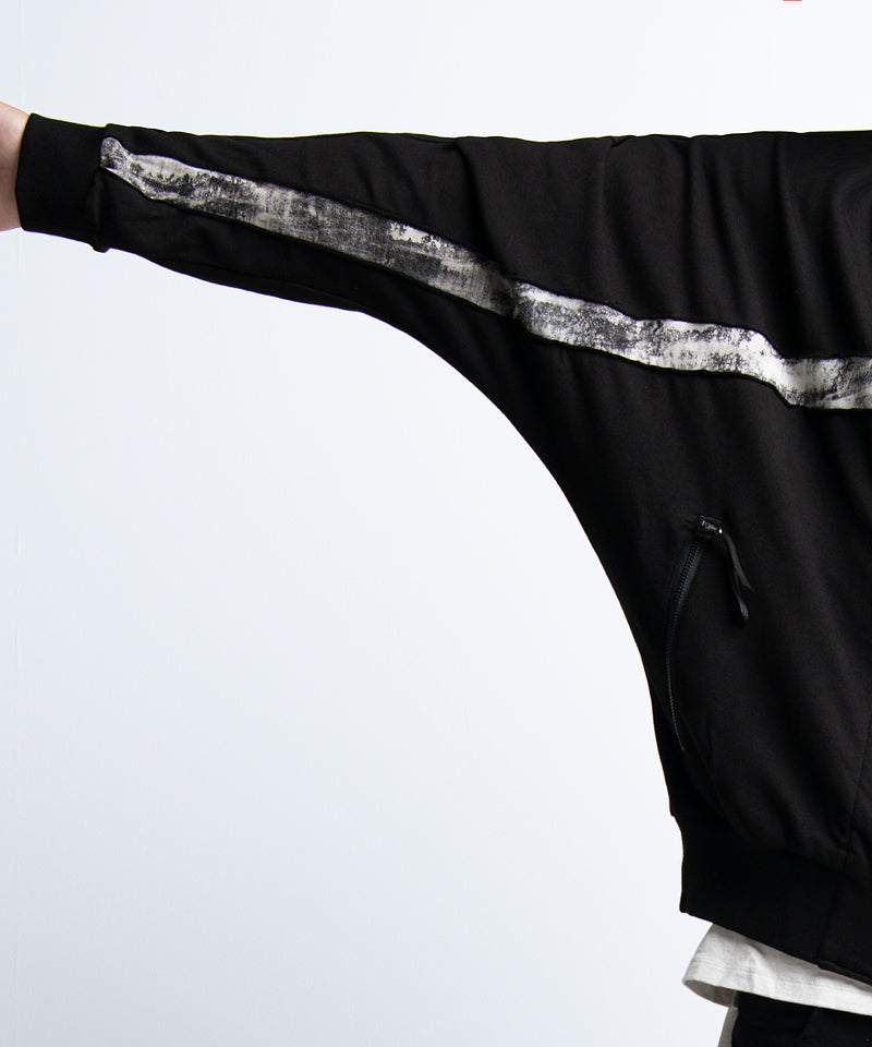 2401-TP04 Back Cross Short Parka Black