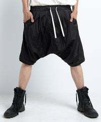 2401-PT11 Parachute Lazy Shorts Black