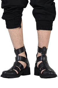 1801-BO02 Black Metal Sandal 08