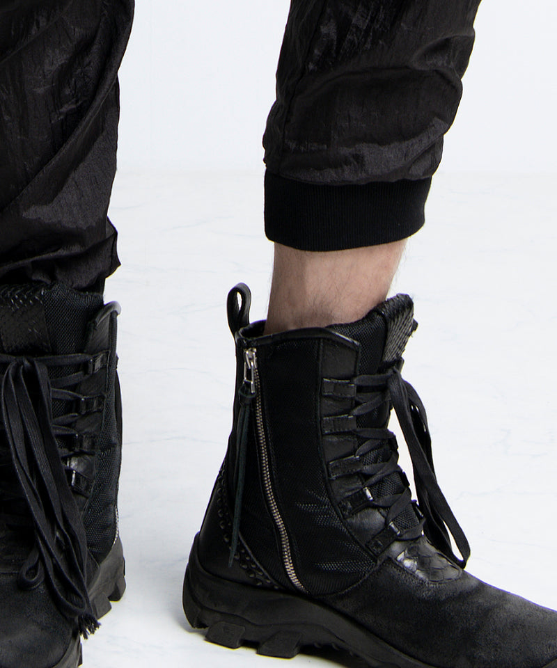 2401-PT10 Parachute Triangle Pants Black