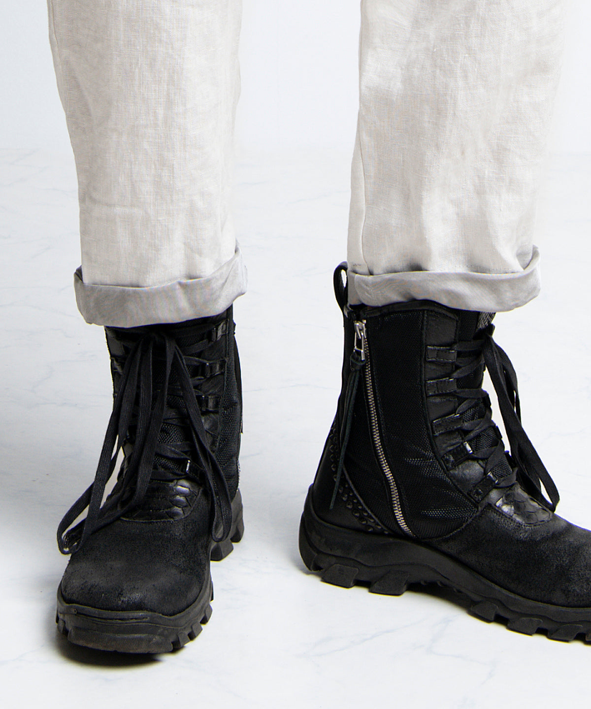 2401-PT03 Linen Layered Pants 05 White