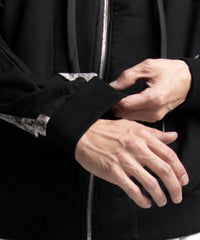 2401-TP04 Back Cross Short Parka Black