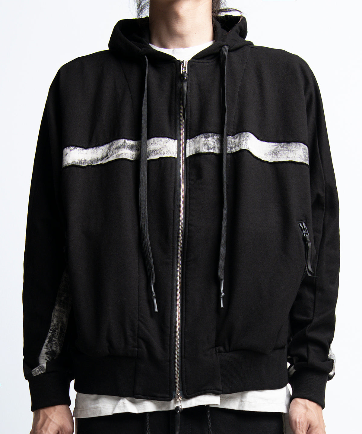2401-TP04 Back Cross Short Parka Black