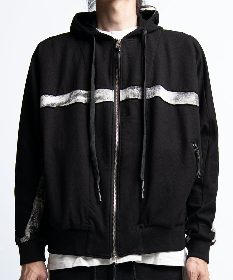 2401-TP04 Back Cross Short Parka Black