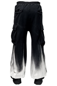 2502-PT09 White Flame Wide Sweat Pants