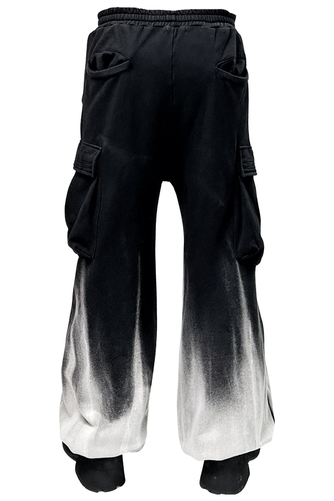 2502-PT09 White Flame Wide Sweat Pants