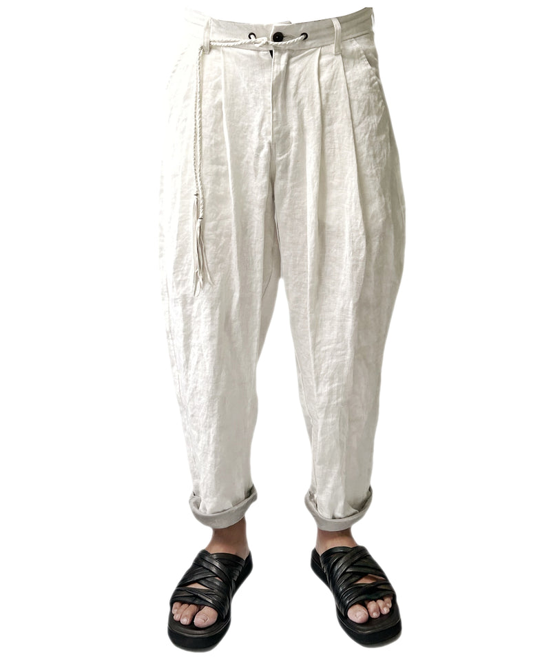 2401-PT03 Linen Layered Pants 05 White