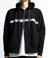 2401-TP04 Back Cross Short Parka Black