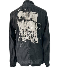 2401-JK03 Linen Tailored Jacket 05 Black