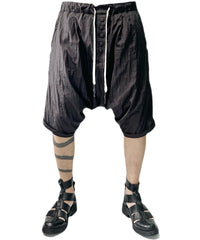 2401-PT11 Parachute Lazy Shorts Black