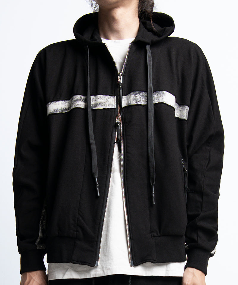 2401-TP04 Back Cross Short Parka Black