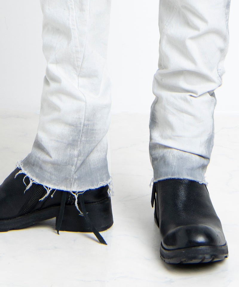 2501-PT06 Black Shadow Stretch Pants Dirty White