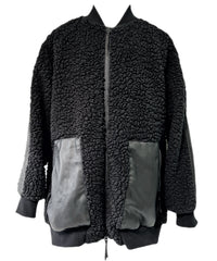 2402-JK05 Leather Combi Boa Jacket