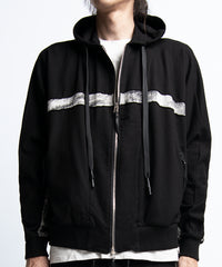 2401-TP04 Back Cross Short Parka Black