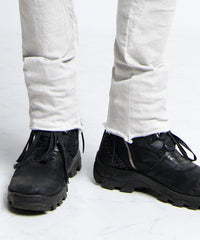 2401-PT01 Double Zip Stretch Twill Pants 01 Dirty White