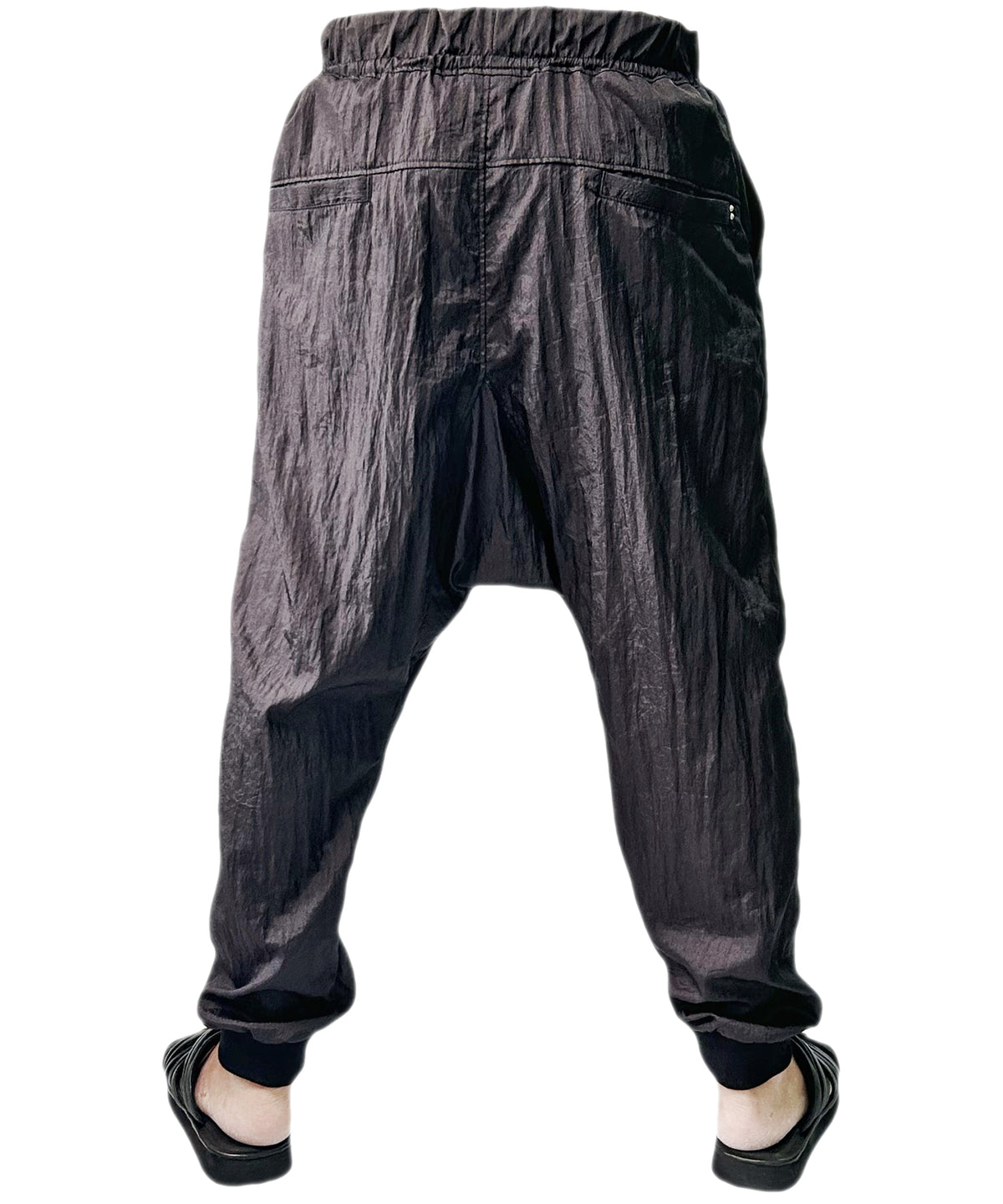 2401-PT10 Parachute Triangle Pants Black