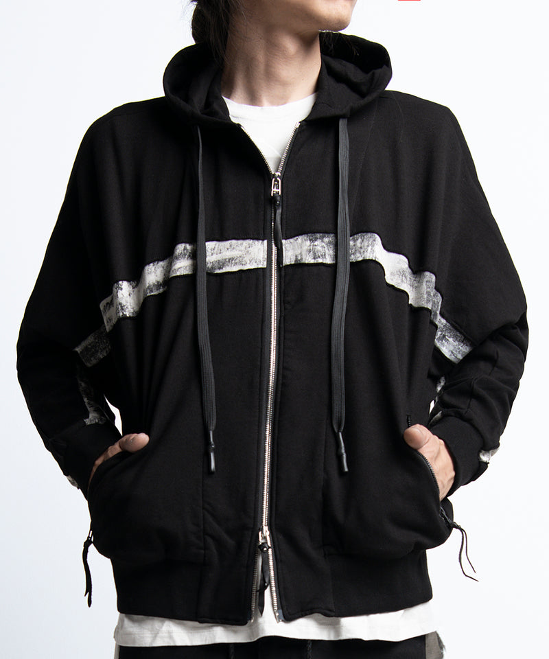 2401-TP04 Back Cross Short Parka Black