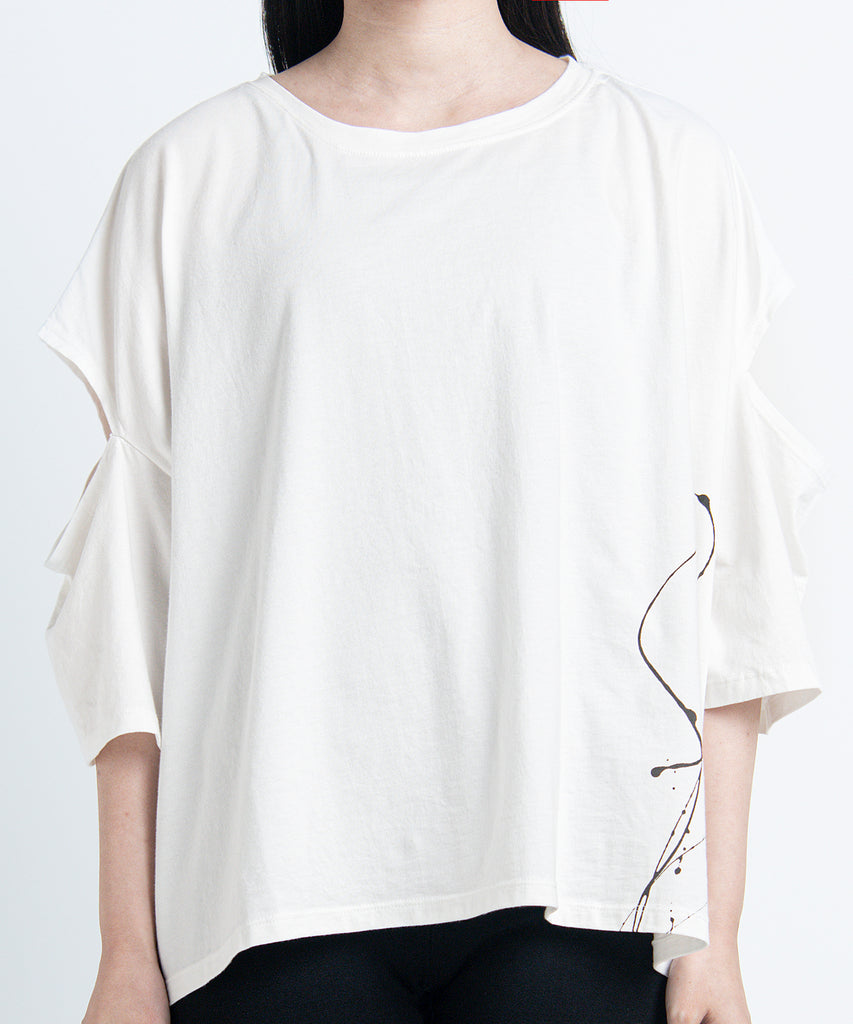2401-CTL03 Open Sleeve Cut White