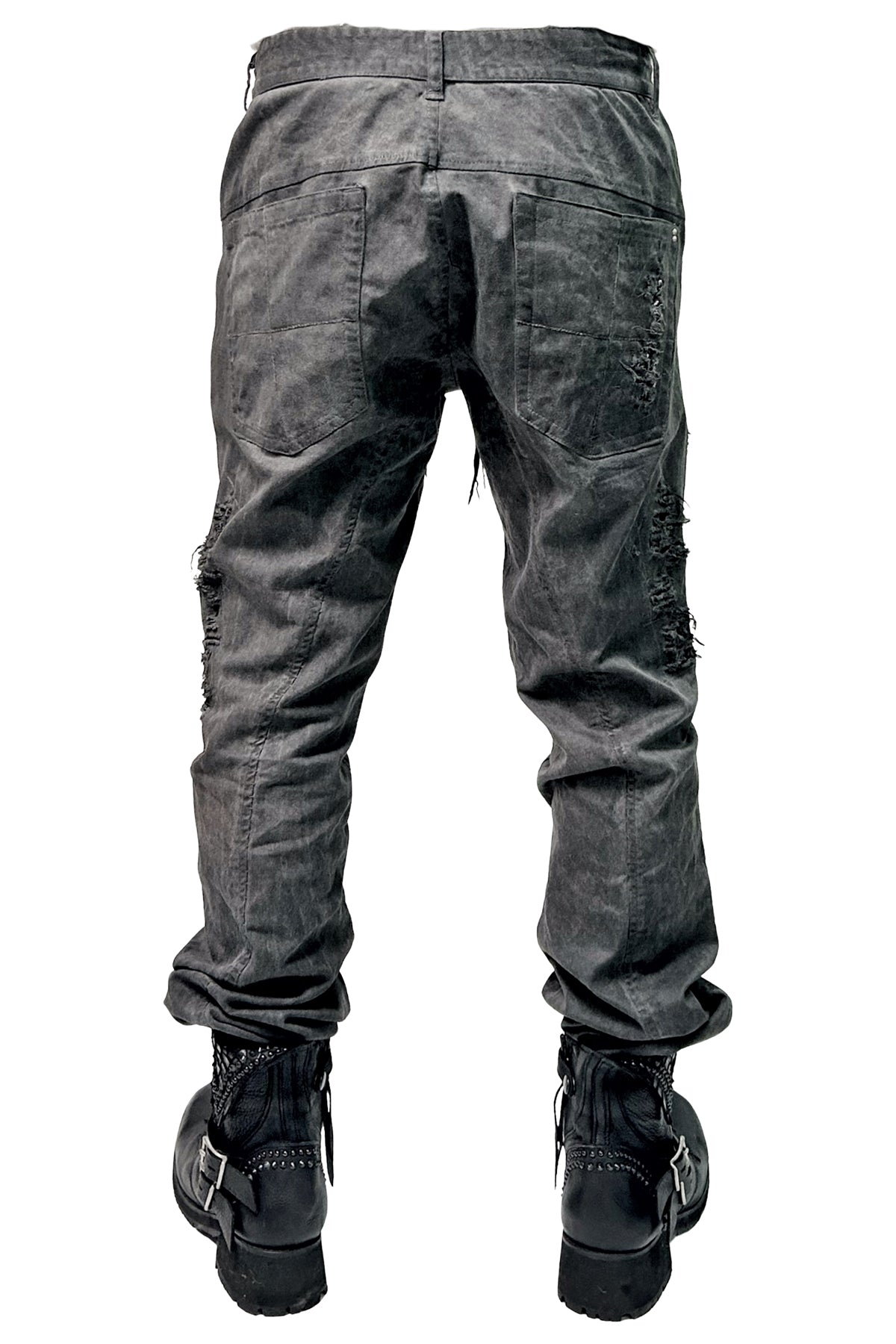 2502-PT07 Coating Crush Stretch Twill Pants / STD_Charcoal