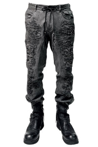 2502-PT07 Coating Crush Stretch Twill Pants / STD_Charcoal