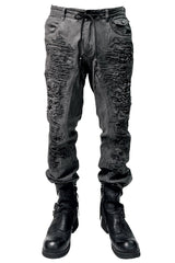 2502-PT07 Coating Crush Stretch Twill Pants / STD_Charcoal