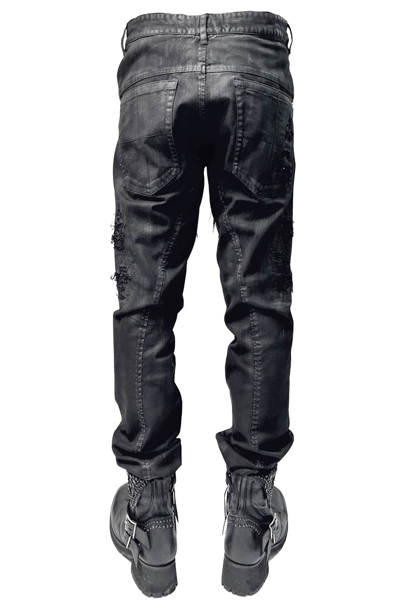 2502-PT07 Coating Crush Stretch Twill Pants / STD_Black – KMRii 