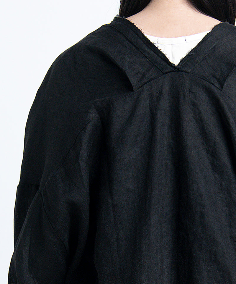 2401-SH11 Discharged Linen Kimono Shirt