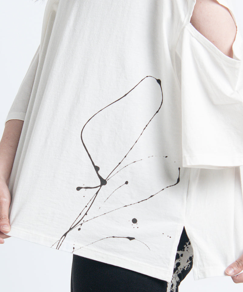 2401-CTL03 Open Sleeve Cut White