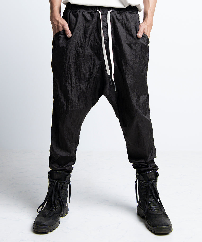 2401-PT10 Parachute Triangle Pants Black