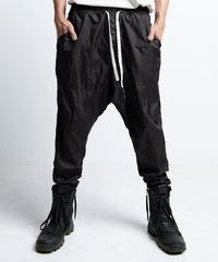 2401-PT10 Parachute Triangle Pants Black
