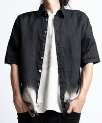 2401-SH06 Discharged Linen Slim Shirt