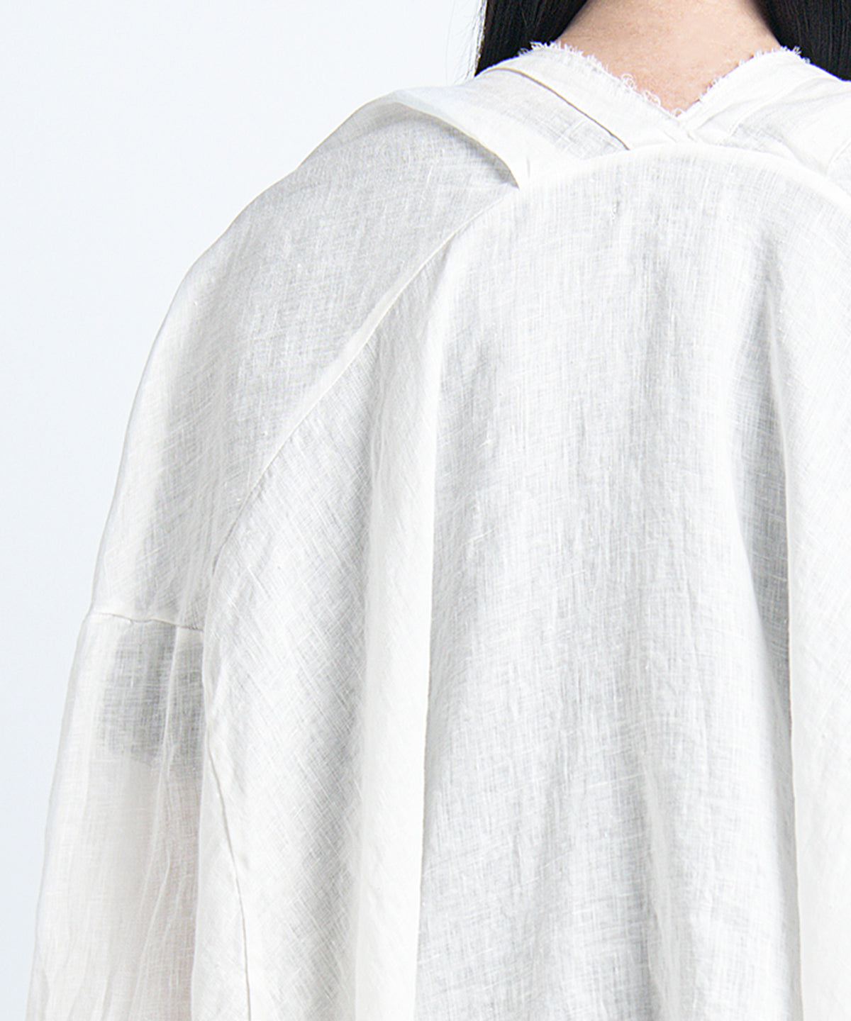 2401-SH12 Linen Kimono Shirt White