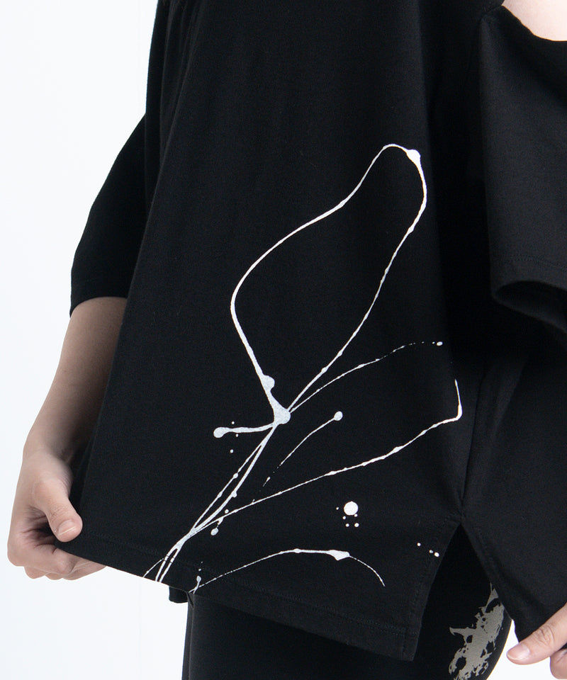 2401-CTL03 Open Sleeve Cut Black