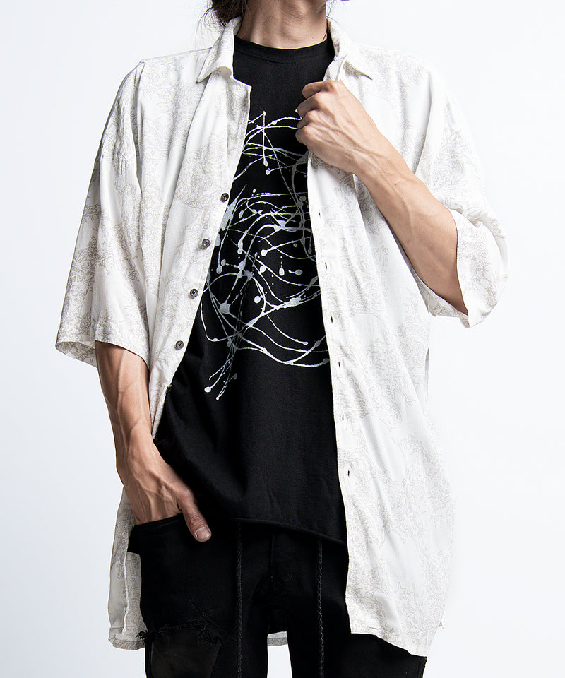 2401-SH02 Magnolia Crepe Rayon Lazy Shirt White