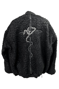 2502-JK06 Serpent Cross Coating Boa Jacket