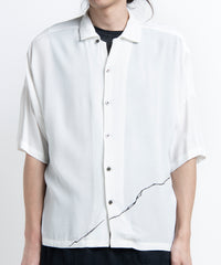 2501-SH07 Crepe Rayon Crack Shirt 05 White